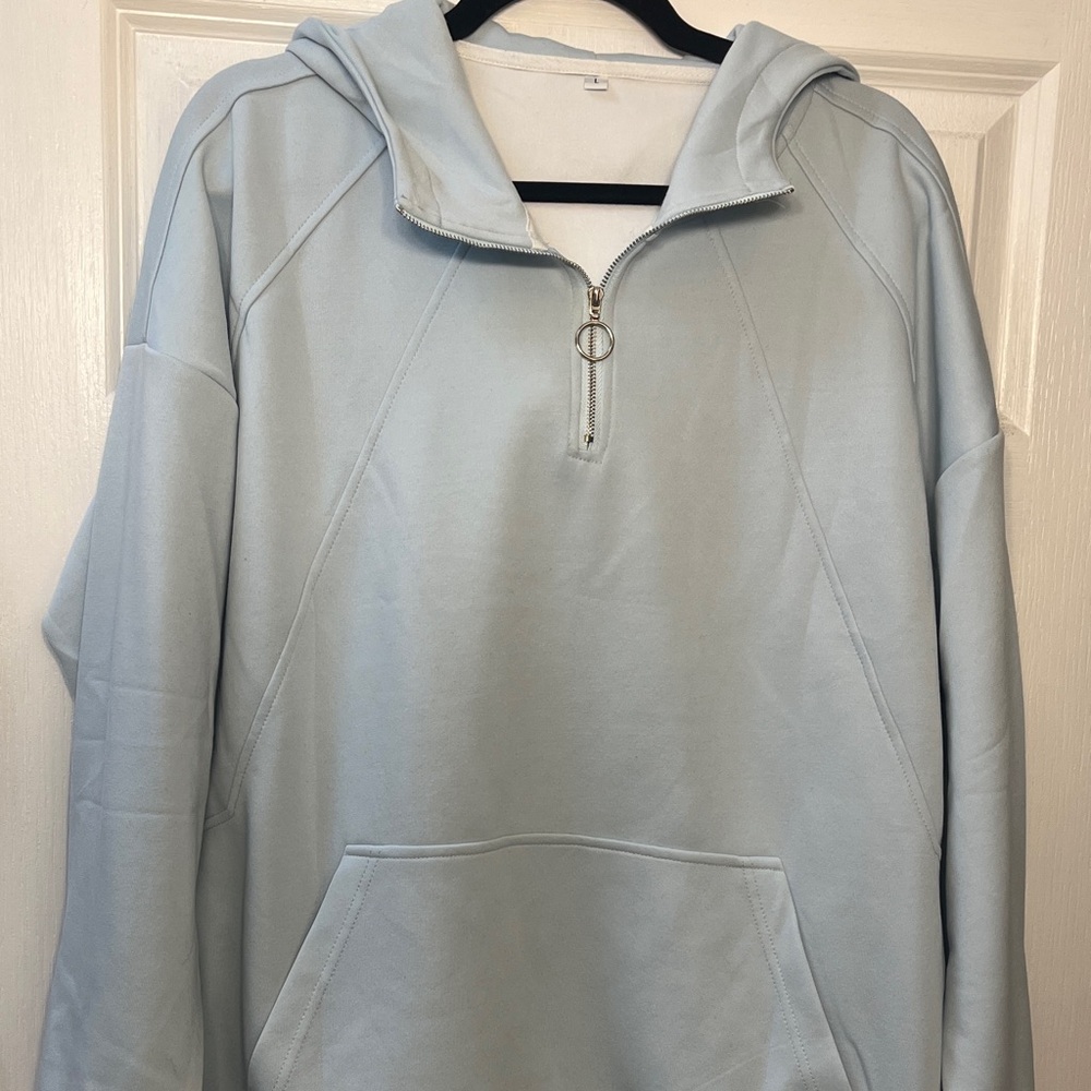 Light Blue Men's Hoodie Sweater